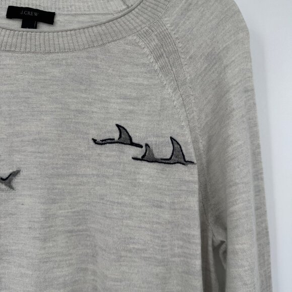 J. Crew Merino wool crewneck sweater in shark woman’s size small lightweight - Picture 4 of 9
